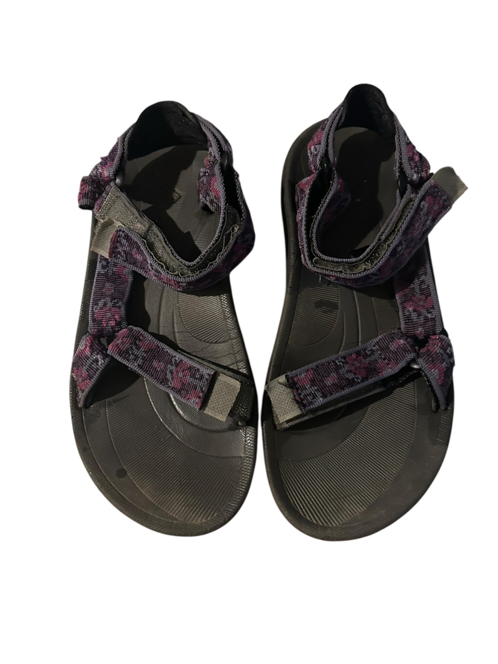 Teva girls size 5 Adjustable Outdoor Sandals - Purple/Black